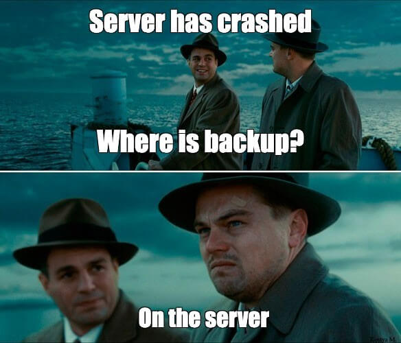 Meme on server backups